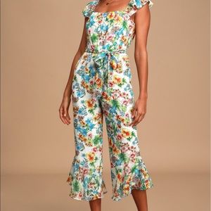 Lulu’s floral jumpsuit